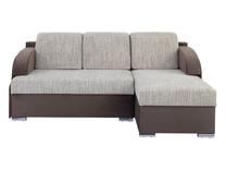Kampinė sofa - lova Merin, ruda sp./smėlio sp., 205 x 138 cm x 89 cm