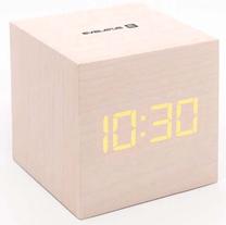 Stalinis kvarcinis laikrodis Evelatus Multifunctional Clock EMC02, balta sp., 15 cm x 15 cm