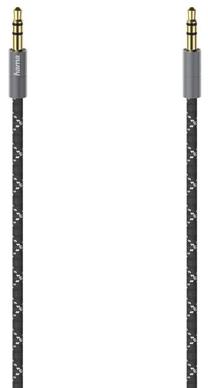 Kabelis Hama 3.5mm - 3.5mm 3.5 mm male, 3.5 mm male, 1.5 m, melna krās.