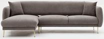 Sofa-lova Hanah Home Simena 825BLC2835, pilka sp., kairinė, 133 x 266 cm x 80 cm