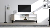 ТВ стол Kalune Design Tugi, белый цв./черный цв., 150 см x 40 см x 50 см