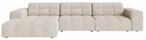 Kampinė sofa Cosmopolitan Design Chicago Eden 2 Pearl, šviesiai smėlinė, kairinė, 167 x 294 cm x 78 cm