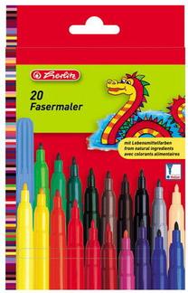 Flomasteriai Herlitz, vienpusiai, 20 vnt.