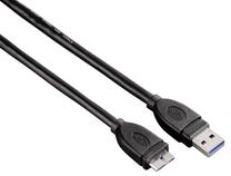 Laidas Hama USB-micro to USB USB 3.0 male, Micro USB 3.0 B male, 1.8 m, juoda sp.
