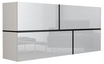 Komoda Cama Meble Goya, balta/juoda, 170 cm x 40 cm x 80 cm