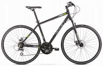 Velosipēds hibrīds Romet, 28 ", 19" rāmis, melna krās./zaļa krās.