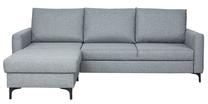 Kampinė sofa - lova Bodzio Milano TMIN-G1, pilka sp., 239 x 177 cm x 90 cm