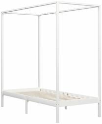 Lova viengulė VLX Solid Pine Wood 283262, 90 x 200 cm, balta, be čiužinio, su grotelėmis