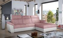Kampinė sofa Trevisco, rožinė sp., dešininė, 216 x 272 cm x 100 cm