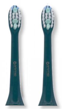 Elektrinio dantų šepetėlio galvutė Oro-Med Oro-Brush, tamsiai žalia sp., 2 vnt.