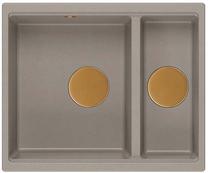 Virtuves izlietne Quadron Logan 150, granīts, 56 cm x 46 cm x 22 cm, brūna krās./vara krās.