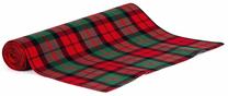 Kalėdinis stalo takelis Homla Tartan, raudona/žalia, 160 x 40 cm