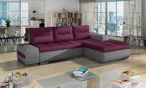 Kampinė sofa Ottavio Lars 68, Lars 98, violetinė sp., dešininė, 180 x 275 cm x 85 cm