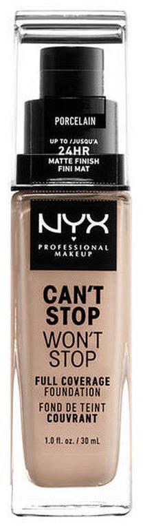 Skystas makiažo pagrindas NYX Professional Makeup Can't Stop Won't Stop, cswsf03 porcelain, 30 ml