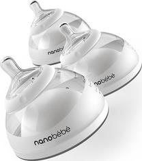 Комплект Nanobebe Transition Bottle, 150 мл, 0 мес., серый цв.