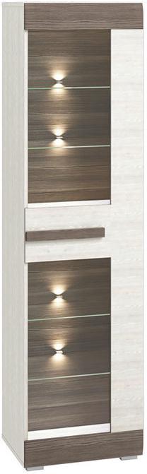 Vitrina MN Blanco 02, balta, 55 cm x 42 cm x 202 cm