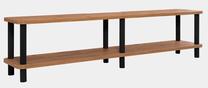 ТВ стол Kalune Design Lada 180, черный цв./сосновый цв., 180 см x 35 см x 43.7 см