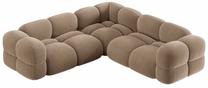 Kampinė sofa Cosmopolitan Design Loretto Vogue 3, tamsaus smėlio spalva, 250 x 250 cm x 68 cm