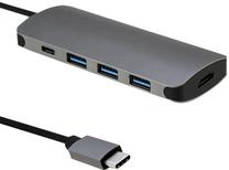 Vads Qoltec USB-C, 3 x USB 3.1 A Female / HDMI / USB-C, 0.26 m