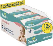 Drėgnos servetėlės kūdikiams Pampers Sensitive, 624 vnt.