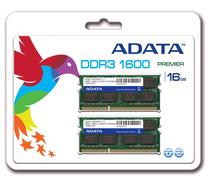Operatyvioji atmintis (RAM) Adata AD3S1600W8G11-2, DDR3 (SO-DIMM), 16 GB, 1600 MHz