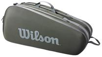 Tenisa soma Wilson Tour 6-Pack, tumši zaļa krās.