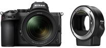 Sisteminis fotoaparatas Nikon Z5 Body + Nikkor Z 24-70mm f/4 S + FTZ Adapter, juoda sp.