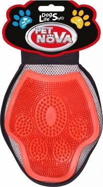 Dzīvnieku kažokādu cimds Pet Nova 3-in-1 Grooming Glove