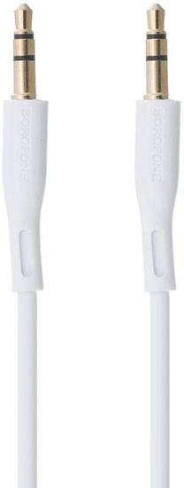 Кабель Borofone BL1 Premium 3.5mm - 3.5mm 3.5 mm male, 3.5 mm male, 1 м, белый цв.