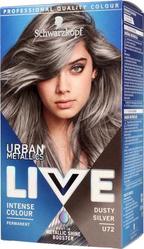 Matu krāsa Schwarzkopf Live Urban Metallics, dusty silver krās., U72