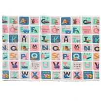 Žaidimų kilimėlis Animal Alphabet, 200 cm x 180 cm, įvairių spalvų