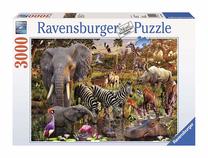 Dėlionė Ravensburger African animals 17037, 121 cm x 80 cm, 3000 vnt., įvairių spalvų