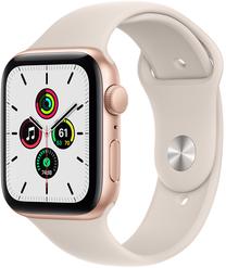 Умные часы Apple Watch SE GPS, 44mm Gold Aluminium Case with Starlight Sport Band - Regular, золотой цв.