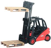 Žaislinis krautuvas Bruder Linde Forklift H30D 02511, 1:16, juoda sp./raudona sp.