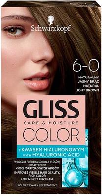 Matu krāsa Schwarzkopf Gliss Color Care & Moisture, natural light brown krās., 6-0, 60 ml