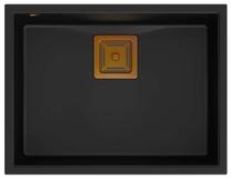 Virtuves izlietne Quadron David 50, granīts, 55 cm x 42 cm x 22.5 cm, melns krās./vara krās.