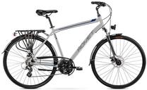 Velosipēds tūristu Romet Wagant 2, 28 ", 21" rāmis, sudraba krās.