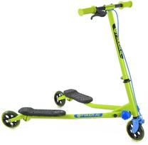 Детский самокат YVolution Y Fliker Air1 Swing Wiggle, синий цв./зеленый цв.