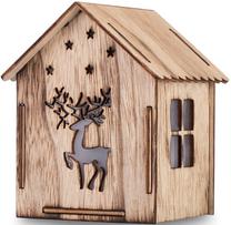 Dekoracija DecoKing Hut LED Decoration Silva, 10.5 cm, 13 cm, ruda sp.