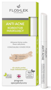 Korektors Floslek Anti Acne, 02 natural, 15 ml