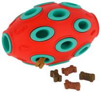 Žaislas šuniui, tąsymui Kerbl Rugby ToyFastic, 12 cm, raudona sp.