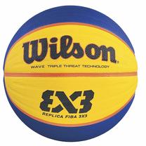 Krepšinio kamuolys Wilson FIBA 3x3 Replica, 3 dydis, mėlyna sp./geltona sp.