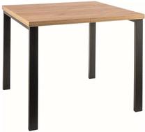 Stalas išskleidžiamas Tristan, ąžuolo sp./juoda sp., 80 - 148 cm x 80 cm x 76 cm