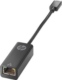 Adapteris HP USB-C - RJ-45 V8Y76AA USB-C male, RJ-45 female, melna krās.