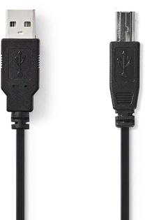 Провод Nedis USB A male, USB B male, 2 м, черный цв.