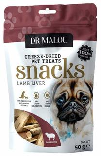 Skanėstas šunims Dr Malou Snacks Lamb Liver, ėriena/kepenėlės, 0.050 kg