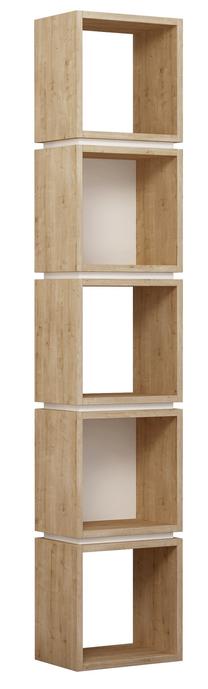 Pastatoma lentyna Kalune Design Multi 855DTE3713, ąžuolo sp./balta sp., 167 cm x 22 cm x 32 cm