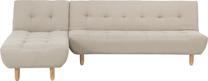 Kampinė sofa - lova Beliani Alsten, smėlio sp., dešininė, 257 x 163 cm x 80 cm