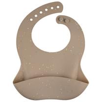Силиконовый нагрудник с карманом Canpol Babies Dots 1020301-0926, бежевый цв., силикон, 4 мес.
