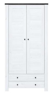 Spinta Antwerpen, balta sp./eglės sp./juoda sp., 101 cm x 57 cm x 203 cm